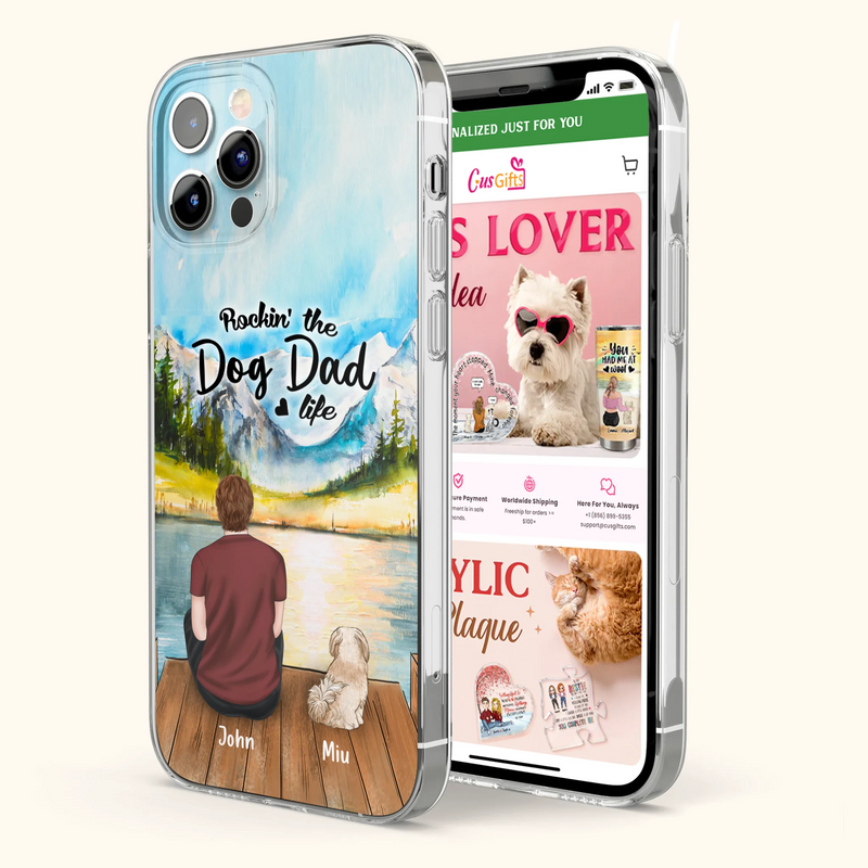 Personalized Pet Mom/Dad Phone Case - Chubby or Slim with up to 7 Pets