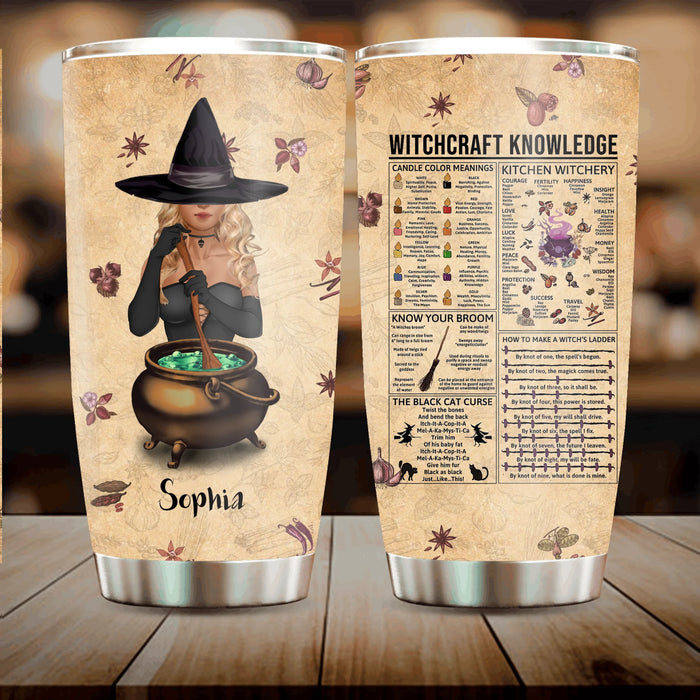 Custom Personalized Witch Tumbler - Halloween Gift Idea For Friends/ Witch Gift - Witchcraft Knowledge