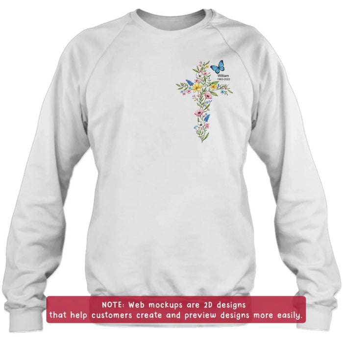 Personalized Embroidered Memorial Shirt/ Hoodie – Custom In Loving Memory Gift to Honor Lost Loved Ones