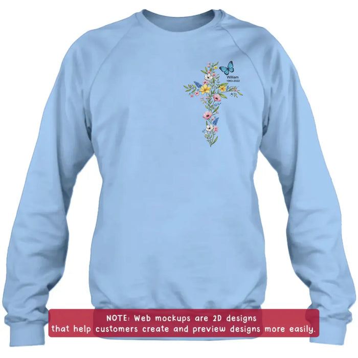 Personalized Embroidered Memorial Shirt/ Hoodie – Custom In Loving Memory Gift to Honor Lost Loved Ones