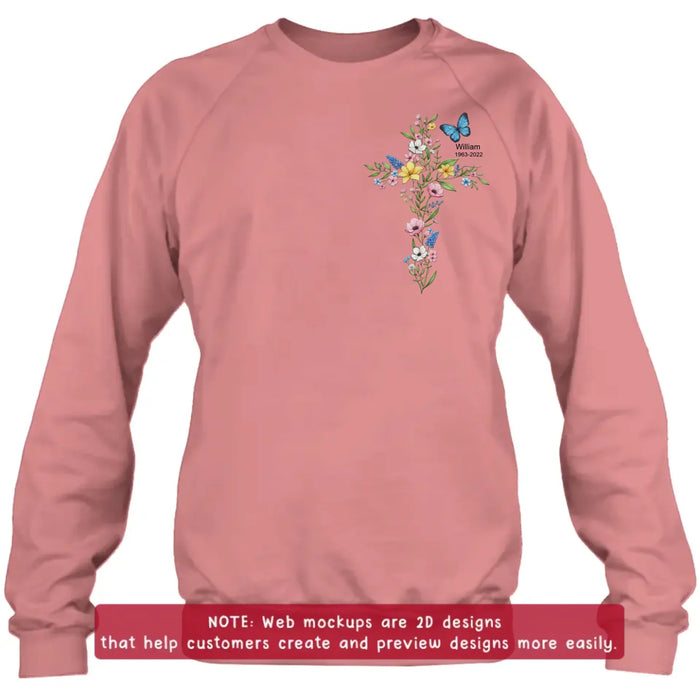 Personalized Embroidered Memorial Shirt/ Hoodie – Custom In Loving Memory Gift to Honor Lost Loved Ones