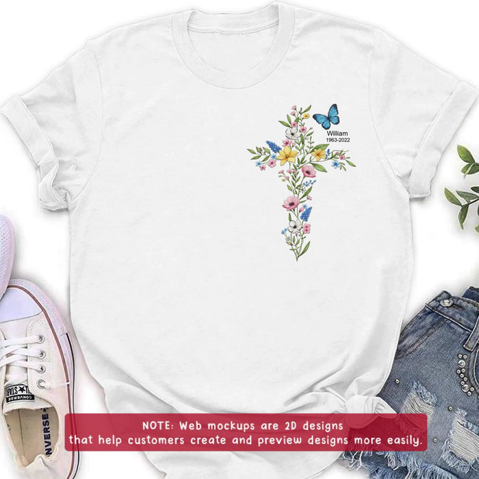 Personalized Embroidered Memorial Shirt/ Hoodie – Custom In Loving Memory Gift to Honor Lost Loved Ones