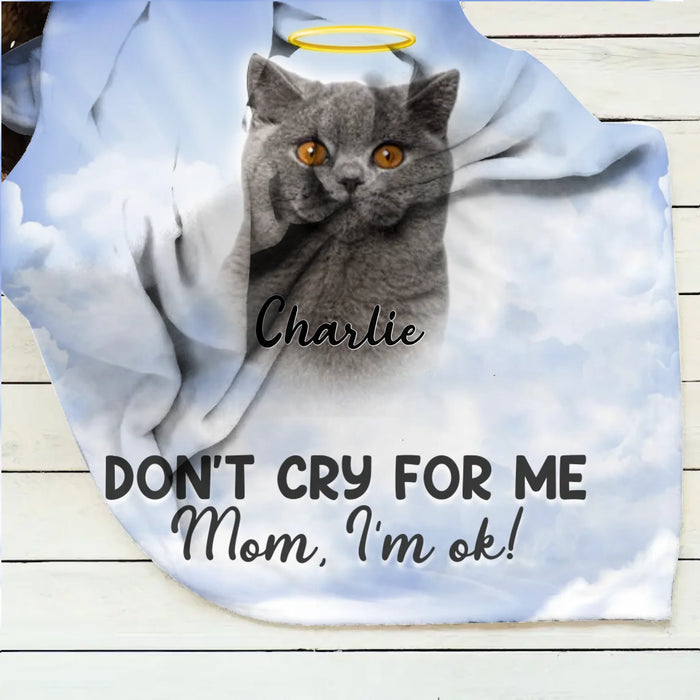Personalized Pet Memorial Fleece Throw Blanket – Upload Dog & Cat Photo with up to 9 Photos - Sympathy Gift for Pet Loss Mom