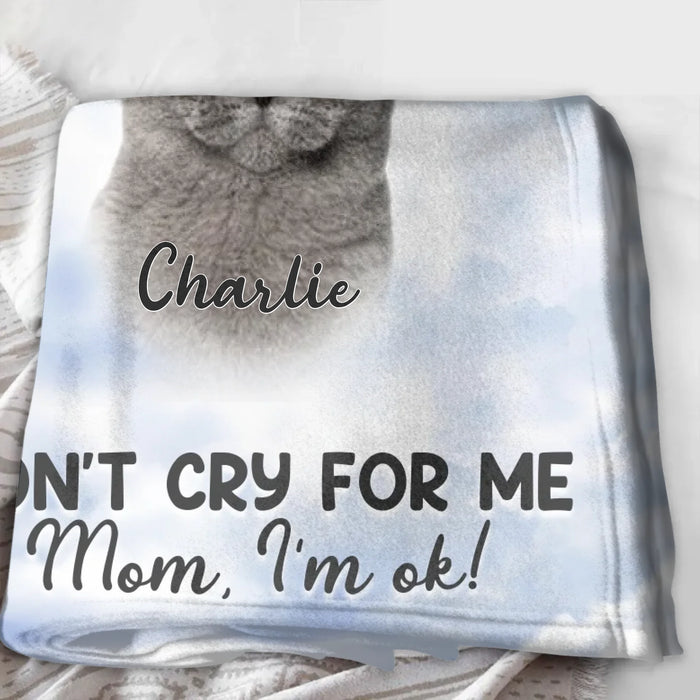 Personalized Pet Memorial Fleece Throw Blanket – Upload Dog & Cat Photo with up to 9 Photos - Sympathy Gift for Pet Loss Mom