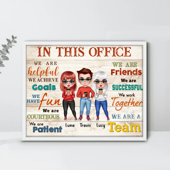 Personalized Office Poster - Up to 7 People - Gift Idea For Co-worker - In This Office