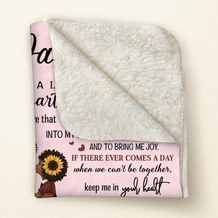 Personalized To My Daughter Fleece Throw Blanket/ Quilt - Encouraging, Loving Message from Mom - Cozy Sentimental Gift