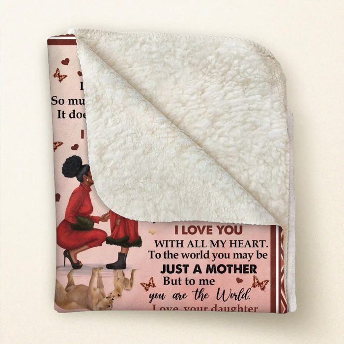Personalized To My Mom Fleece Throw Blanket/ Quilt - Gift Idea To My Mom - I Will Always Be Your Little Girl
