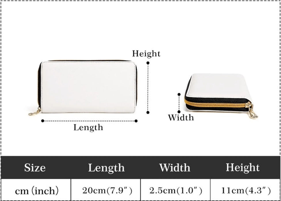 Personalized Dog Groomer Long Wallet – Custom Name Zipper Wallet with Paw Prints – Dog Grooming Gift, Pet Lover Wallet for Women