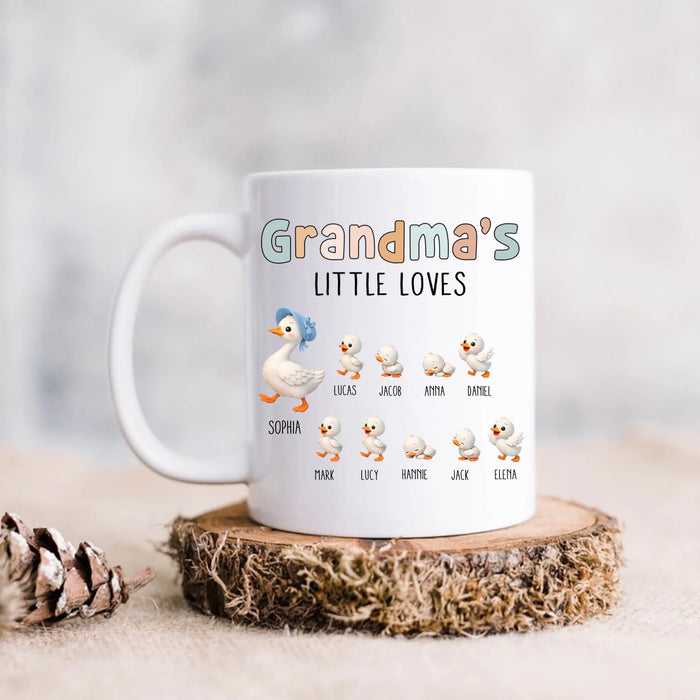 Personalized Nana Goose Coffee Mug - Grandma's Little Loves - Gift Idea For Grandma, Nana, Mother's Day