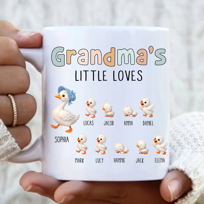 Personalized Nana Goose Coffee Mug - Grandma's Little Loves - Gift Idea For Grandma, Nana, Mother's Day