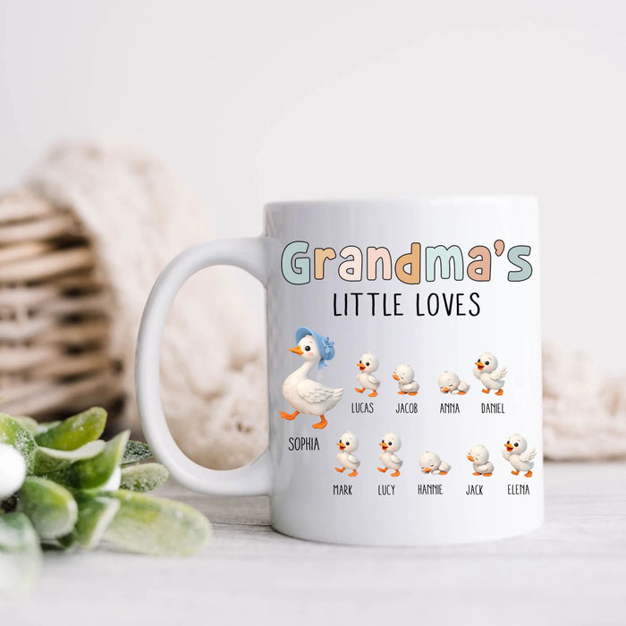 Personalized Nana Goose Coffee Mug - Grandma's Little Loves - Gift Idea For Grandma, Nana, Mother's Day