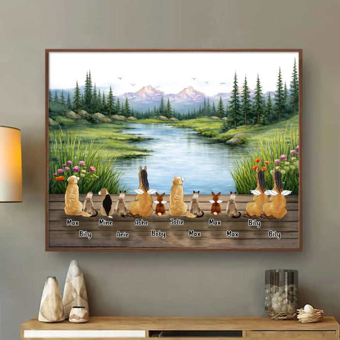 Personalized Pet Poster - Gift Idea For Pet Owner with up to 12 Pets - Pet Lover Home Decor