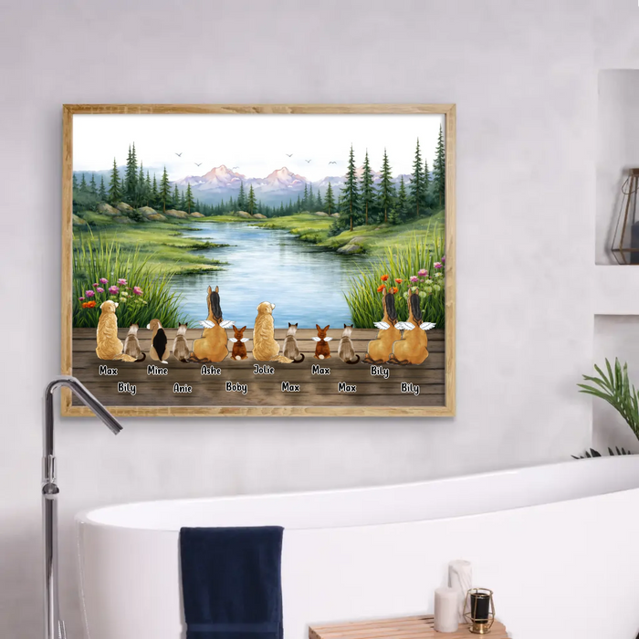 Personalized Pet Poster - Gift Idea For Pet Owner with up to 12 Pets - Pet Lover Home Decor