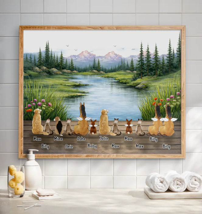 Personalized Pet Poster - Gift Idea For Pet Owner with up to 12 Pets - Pet Lover Home Decor