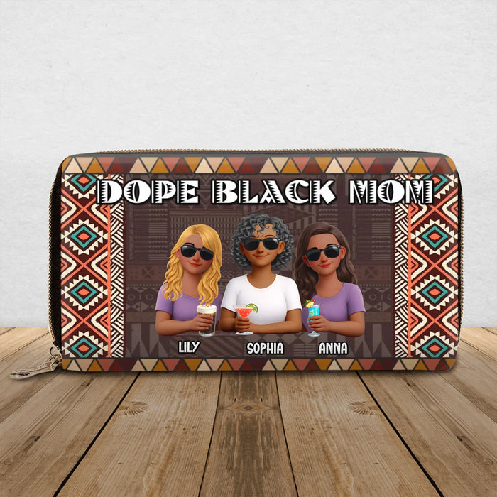 Personalized Dope Black Mom Long Wallet – Mother’s Day/ Proud Black Mother Gift