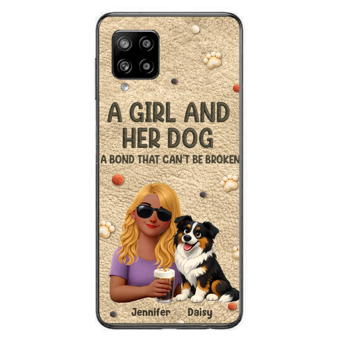 Personalized Girl and Her Dog Phone Case For iPhone/ Samsung – A Bond That Can’t Be Broken - Gift Idea For Dog Lover, Dog Mom