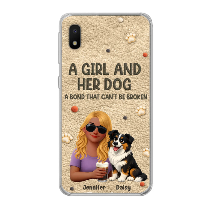 Personalized Girl and Her Dog Phone Case For iPhone/ Samsung – A Bond That Can’t Be Broken - Gift Idea For Dog Lover, Dog Mom