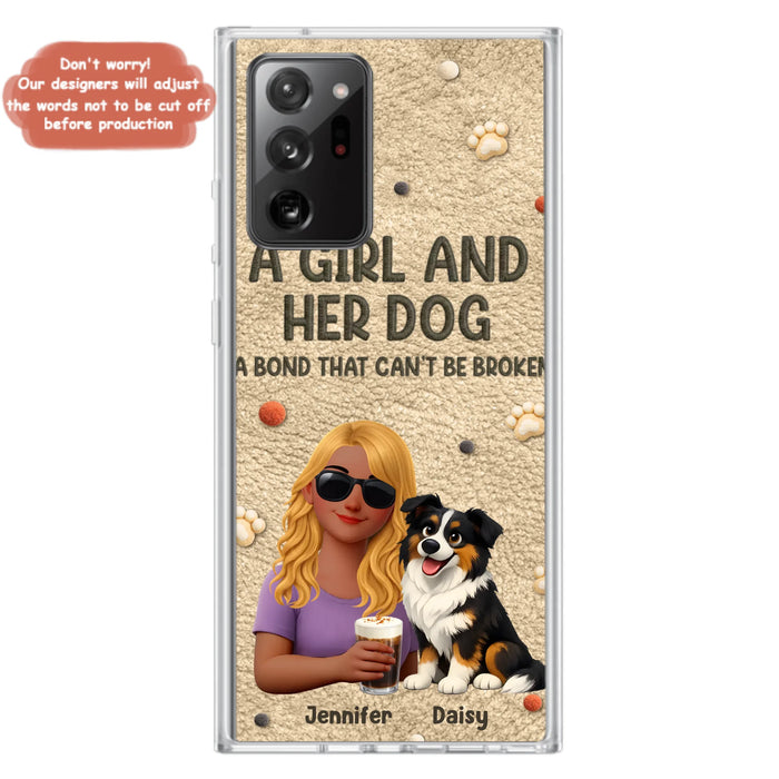 Personalized Girl and Her Dog Phone Case For iPhone/ Samsung – A Bond That Can’t Be Broken - Gift Idea For Dog Lover, Dog Mom