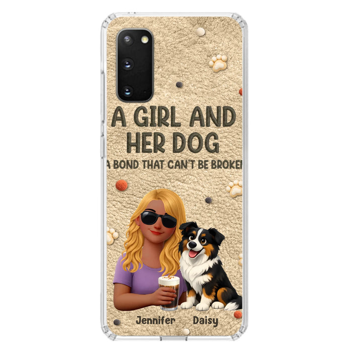 Personalized Girl and Her Dog Phone Case For iPhone/ Samsung – A Bond That Can’t Be Broken - Gift Idea For Dog Lover, Dog Mom