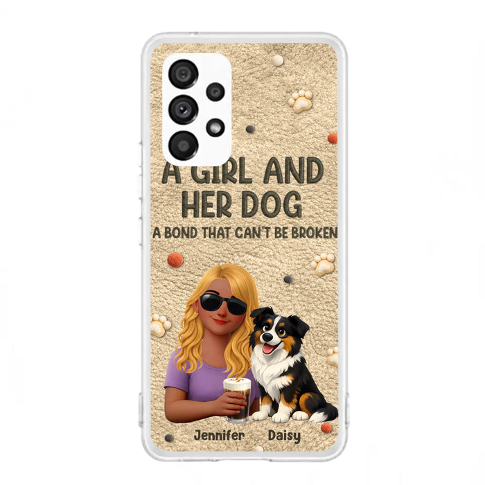 Personalized Girl and Her Dog Phone Case For iPhone/ Samsung – A Bond That Can’t Be Broken - Gift Idea For Dog Lover, Dog Mom