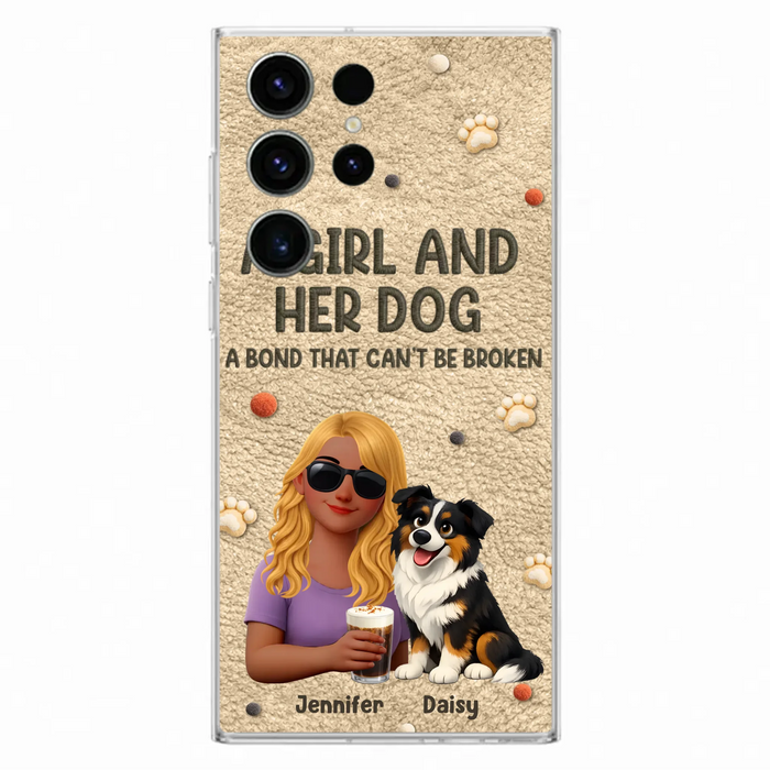 Personalized Girl and Her Dog Phone Case For iPhone/ Samsung – A Bond That Can’t Be Broken - Gift Idea For Dog Lover, Dog Mom