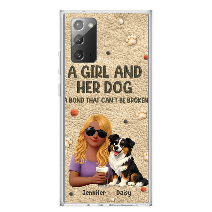 Personalized Girl and Her Dog Phone Case For iPhone/ Samsung – A Bond That Can’t Be Broken - Gift Idea For Dog Lover, Dog Mom