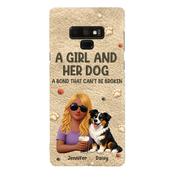 Personalized Girl and Her Dog Phone Case For iPhone/ Samsung – A Bond That Can’t Be Broken - Gift Idea For Dog Lover, Dog Mom