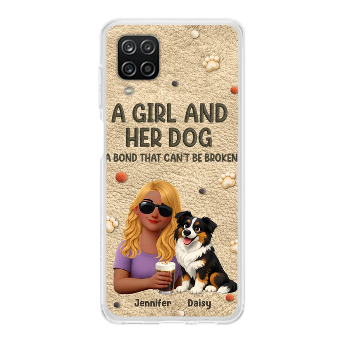 Personalized Girl and Her Dog Phone Case For iPhone/ Samsung – A Bond That Can’t Be Broken - Gift Idea For Dog Lover, Dog Mom