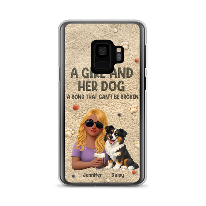 Personalized Girl and Her Dog Phone Case For iPhone/ Samsung – A Bond That Can’t Be Broken - Gift Idea For Dog Lover, Dog Mom