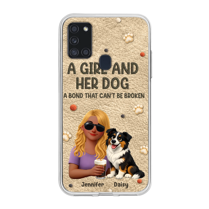 Personalized Girl and Her Dog Phone Case For iPhone/ Samsung – A Bond That Can’t Be Broken - Gift Idea For Dog Lover, Dog Mom