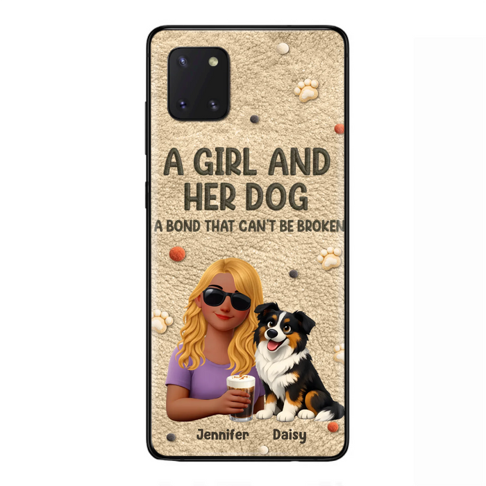 Personalized Girl and Her Dog Phone Case For iPhone/ Samsung – A Bond That Can’t Be Broken - Gift Idea For Dog Lover, Dog Mom