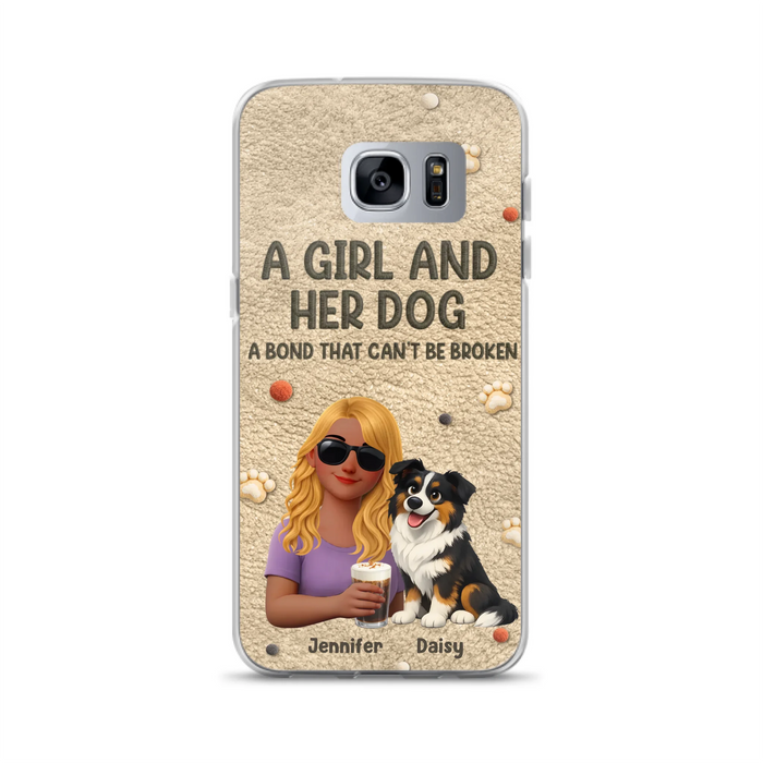 Personalized Girl and Her Dog Phone Case For iPhone/ Samsung – A Bond That Can’t Be Broken - Gift Idea For Dog Lover, Dog Mom