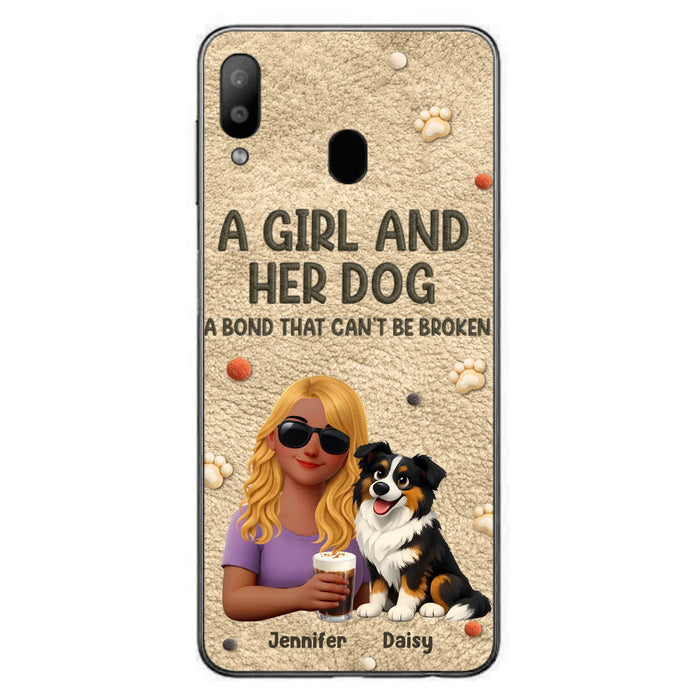 Personalized Girl and Her Dog Phone Case For iPhone/ Samsung – A Bond That Can’t Be Broken - Gift Idea For Dog Lover, Dog Mom