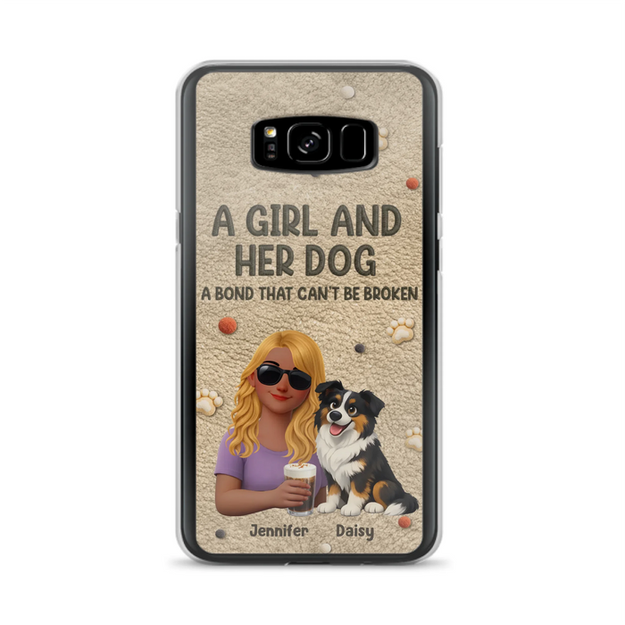 Personalized Girl and Her Dog Phone Case For iPhone/ Samsung – A Bond That Can’t Be Broken - Gift Idea For Dog Lover, Dog Mom