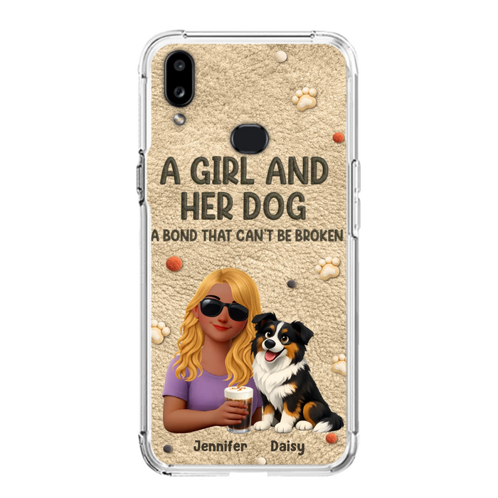 Personalized Girl and Her Dog Phone Case For iPhone/ Samsung – A Bond That Can’t Be Broken - Gift Idea For Dog Lover, Dog Mom