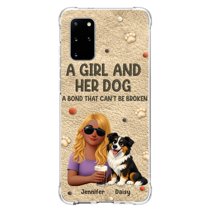 Personalized Girl and Her Dog Phone Case For iPhone/ Samsung – A Bond That Can’t Be Broken - Gift Idea For Dog Lover, Dog Mom