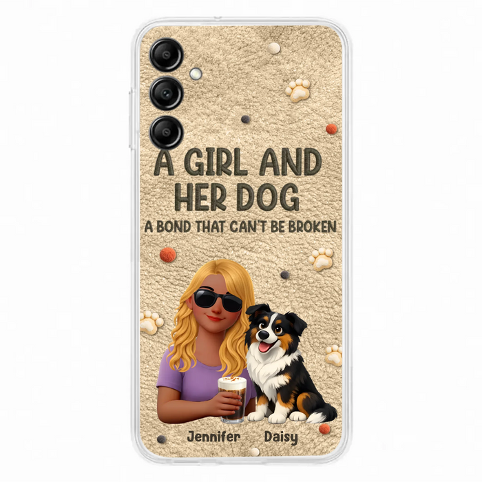 Personalized Girl and Her Dog Phone Case For iPhone/ Samsung – A Bond That Can’t Be Broken - Gift Idea For Dog Lover, Dog Mom