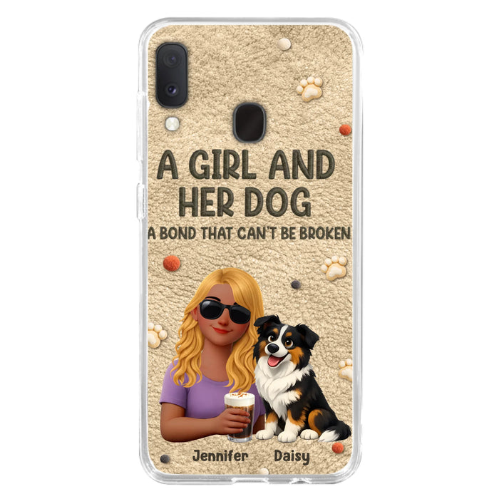 Personalized Girl and Her Dog Phone Case For iPhone/ Samsung – A Bond That Can’t Be Broken - Gift Idea For Dog Lover, Dog Mom
