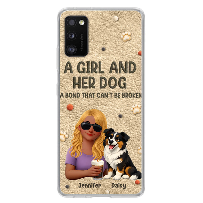 Personalized Girl and Her Dog Phone Case For iPhone/ Samsung – A Bond That Can’t Be Broken - Gift Idea For Dog Lover, Dog Mom