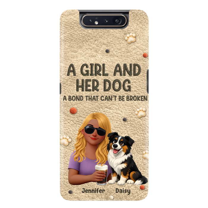 Personalized Girl and Her Dog Phone Case For iPhone/ Samsung – A Bond That Can’t Be Broken - Gift Idea For Dog Lover, Dog Mom