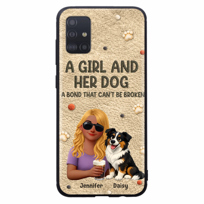 Personalized Girl and Her Dog Phone Case For iPhone/ Samsung – A Bond That Can’t Be Broken - Gift Idea For Dog Lover, Dog Mom