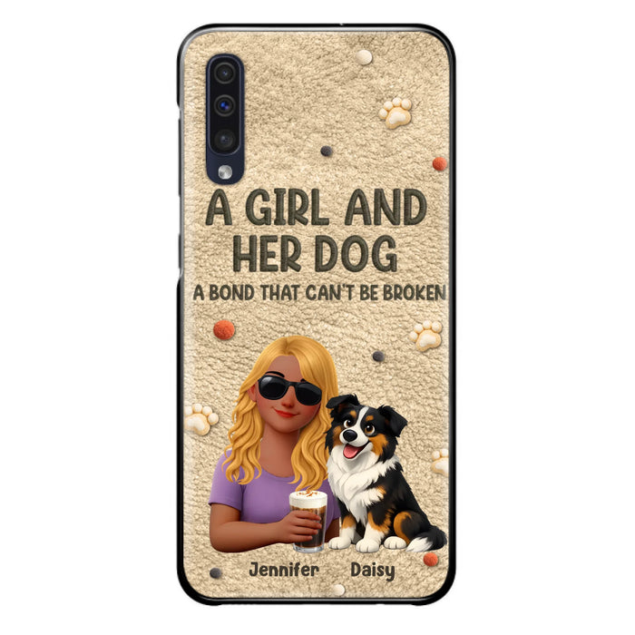 Personalized Girl and Her Dog Phone Case For iPhone/ Samsung – A Bond That Can’t Be Broken - Gift Idea For Dog Lover, Dog Mom