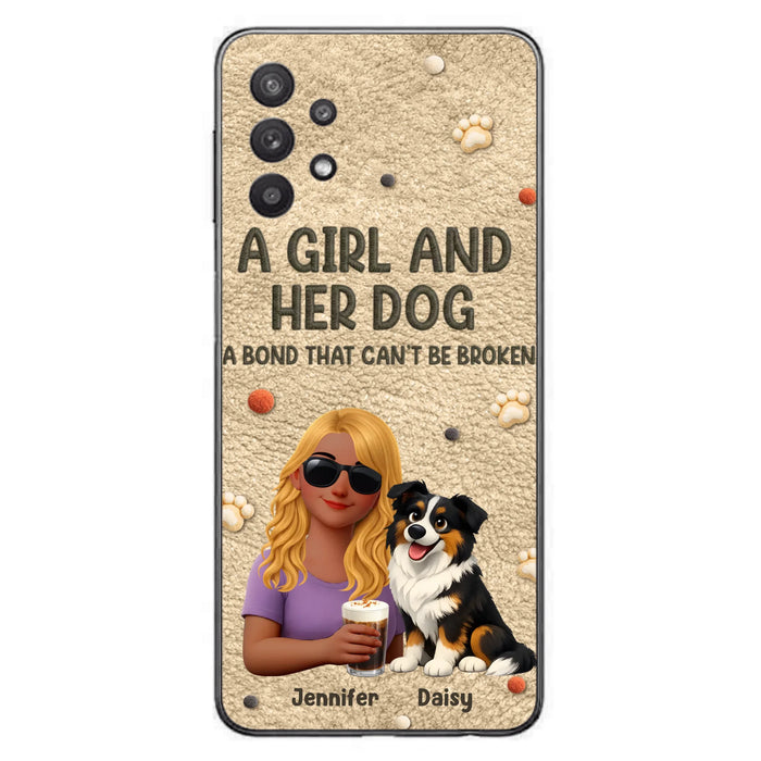 Personalized Girl and Her Dog Phone Case For iPhone/ Samsung – A Bond That Can’t Be Broken - Gift Idea For Dog Lover, Dog Mom
