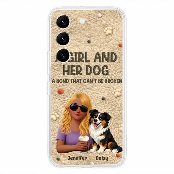 Personalized Girl and Her Dog Phone Case For iPhone/ Samsung – A Bond That Can’t Be Broken - Gift Idea For Dog Lover, Dog Mom