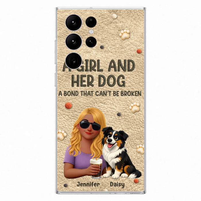 Personalized Girl and Her Dog Phone Case For iPhone/ Samsung – A Bond That Can’t Be Broken - Gift Idea For Dog Lover, Dog Mom