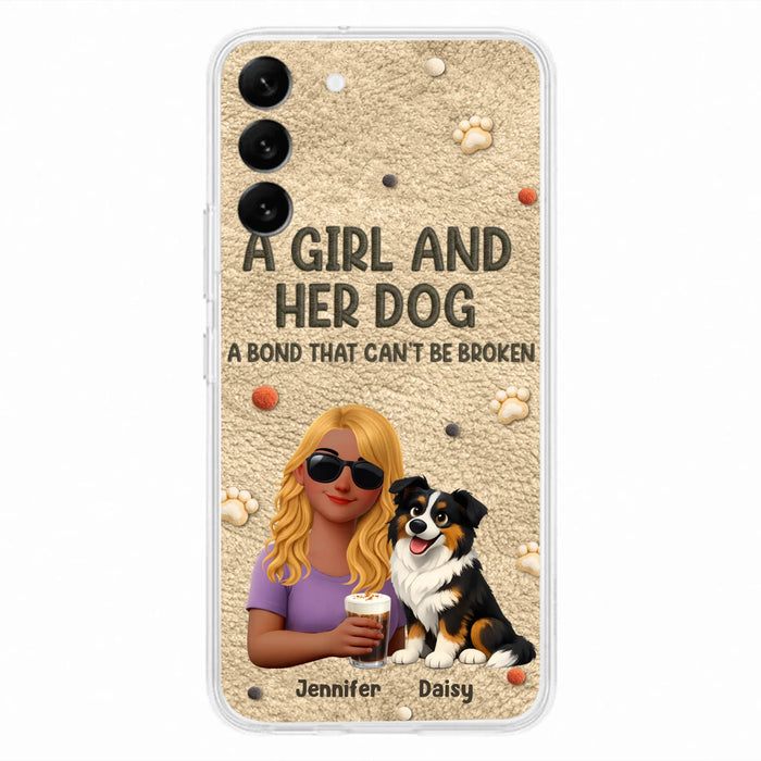 Personalized Girl and Her Dog Phone Case For iPhone/ Samsung – A Bond That Can’t Be Broken - Gift Idea For Dog Lover, Dog Mom
