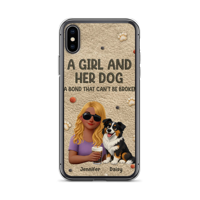Personalized Girl and Her Dog Phone Case For iPhone/ Samsung – A Bond That Can’t Be Broken - Gift Idea For Dog Lover, Dog Mom