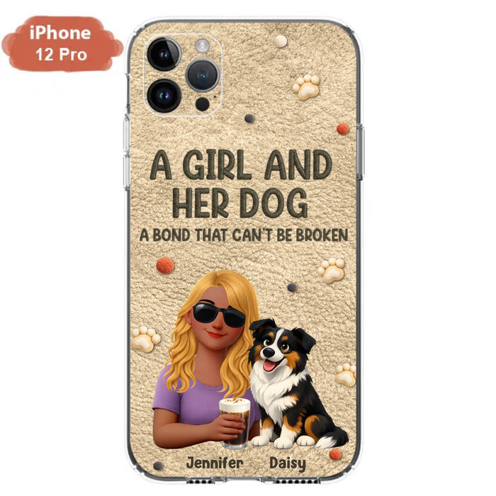 Personalized Girl and Her Dog Phone Case For iPhone/ Samsung – A Bond That Can’t Be Broken - Gift Idea For Dog Lover, Dog Mom