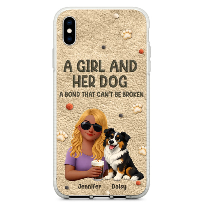 Personalized Girl and Her Dog Phone Case For iPhone/ Samsung – A Bond That Can’t Be Broken - Gift Idea For Dog Lover, Dog Mom