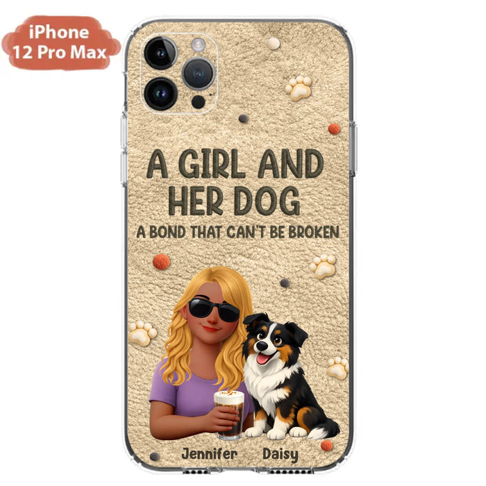 Personalized Girl and Her Dog Phone Case For iPhone/ Samsung – A Bond That Can’t Be Broken - Gift Idea For Dog Lover, Dog Mom